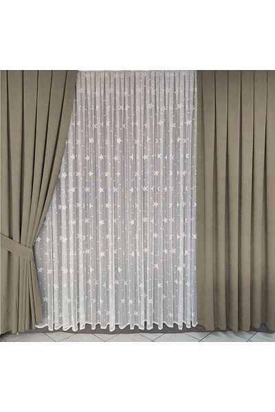 Yuka Diamond Double Wing Sandstone Velvet Textured Frequently Pleated Plain Island Background Curtain Sade90 X 270