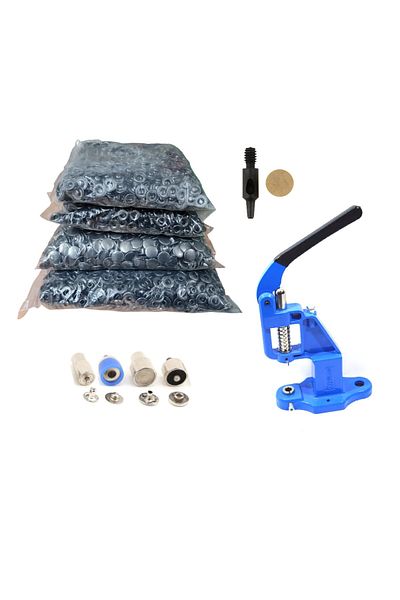 tuhafiyecimiz Snap Machine, (anthracite) 720 Pieces 15mm Stainless Alpha Snaps, with Molds