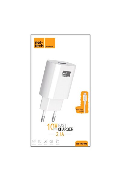 Nettech Nt-hch03 1 Çıkışlı 2400 Mah Lightning Kablo + Şarj Aleti Kablo Dahil ...