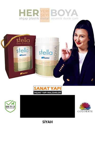 Bianca Stella Su Bazlı Akrilik Boya Siyah