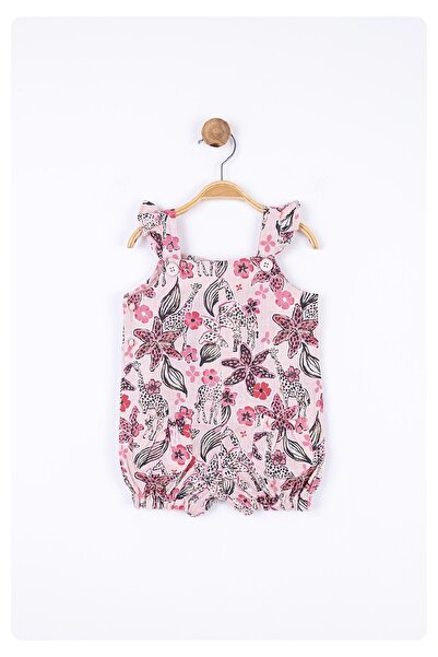 nk kids Limi Kız Bebek Keten Salopet Tulum