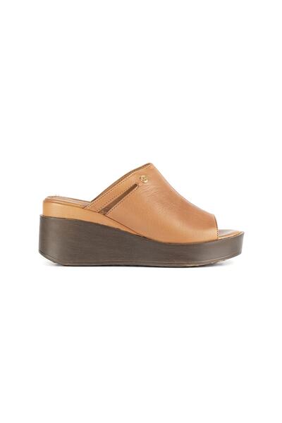 MARİNE SHOES Kadın Deri Terlik Z1403