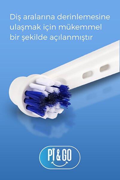 PI&GO Oral-b Şarjlı Diş Fırçası Yedek Başlığı Cross Action 2'li Uyumlu