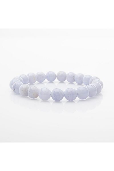 OSMANLI DOĞAL TAŞ Aquamarine 10mm Natural Stone Bracelet