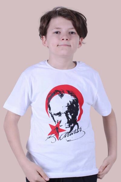 Machetta Футболка з принтом Ататюрка і турецького прапора для дітей