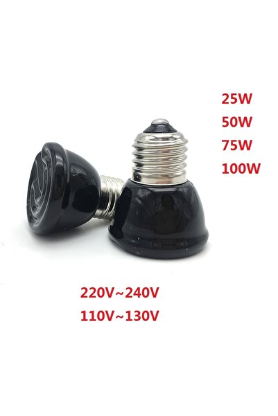 SYNOPE 220v 100w Kızılötesi Seramik Isı Yayıcı Ampul Hayvan Bitki Isıtıcı Ampul