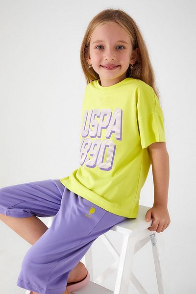 U.S. Polo Assn. Lemon Girl's Capri Set