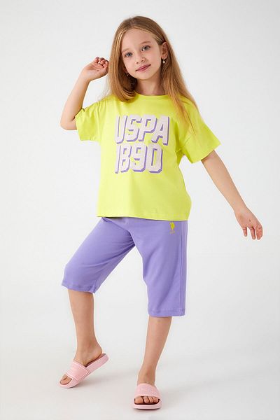 U.S. Polo Assn. Lemon Girl's Capri Set