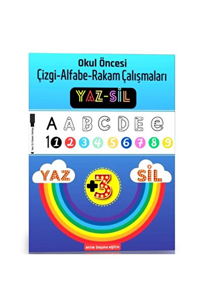 Enine Boyuna Eğitim Line Alphabet Number Works Write-And-Silp Book