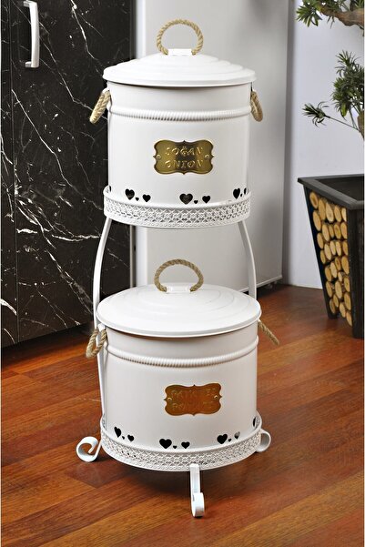 Yıldıray Metal وعاء بطاطس مع حامل معدني من الحديد المطاوع