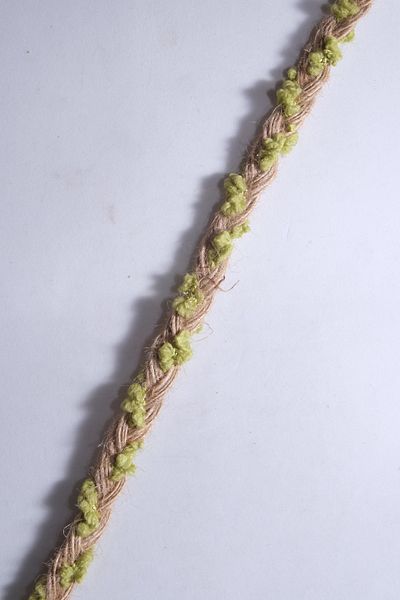 Eskişehir hobi sanat 5 Meters Decorative Herringbone Hair Braid Ribbon Jute Rope 8 Mm Green Ivy Whip Hessian Rope