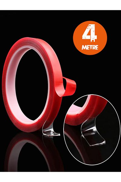 Tor Store 4 Meters Super Strong Adhesive Gel Tape Multi-Purpose Double Sided High Strength Holder Tape