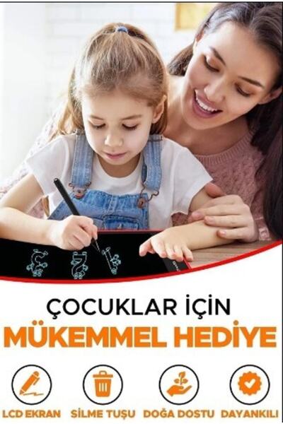 Genel Markalar Writing Tablet 12 Inç Lcd Dijital Kalemli Çizim Yazı Tahtası Grafik Not Yazma Eğitim Tableti Ck97