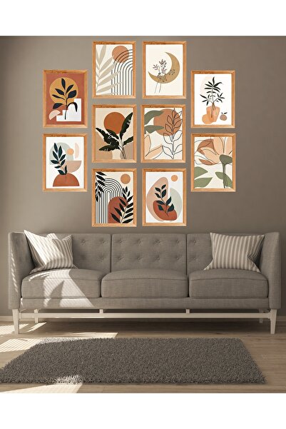 kutuTR Dekorize Mdf Tablo Seti 10 Parça 3 Mm - Soyut Salon Oturma Yatak Odası...