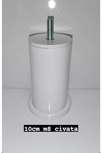 fds Sütbeyaz Metal Baking Painting Bed Base Foot M8 bolvata(10cm) Other Measu...
