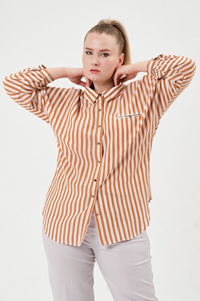 Shahiqa Büyük Beden Yazlık Gömlek