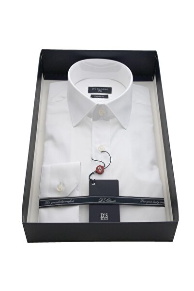 D'S Damat Λευκό πουκάμισο με κουπόνι