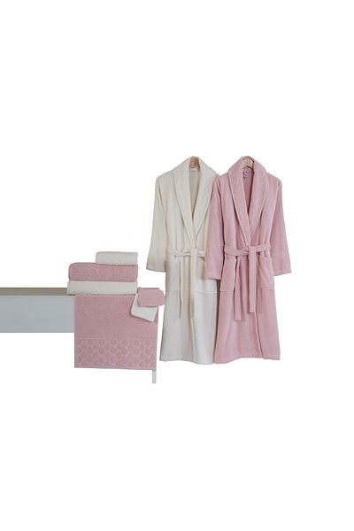 Nurpak Set halate de baie Hazal (8 piese Set halate de baie pentru familie)