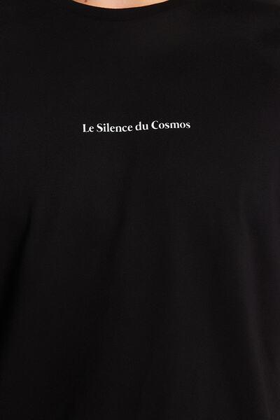 Trendyol Collection Μαύρο μπλουζάκι με μίνιμαλ μοτίβο 100% βαμβακερό - TMNSS23TS00205