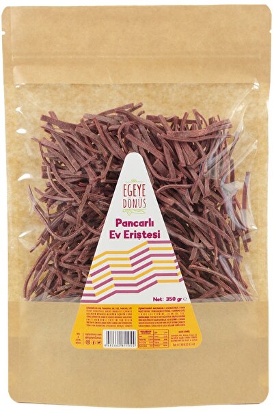 EGEYE DÖNÜŞ Ev Yapımı Pancarlı Erişte El Kesimi Sebzeli Makarna  350 gr