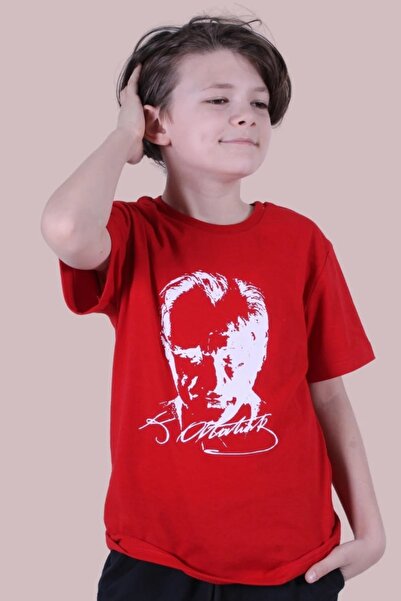 Machetta Kids Ataturk And Signature Printed Children's T-shirt