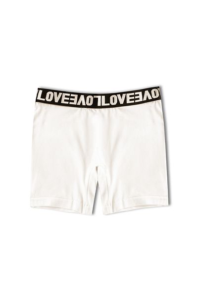 HNX Ecru Love Rubber Cotton Women's Tights Shorts