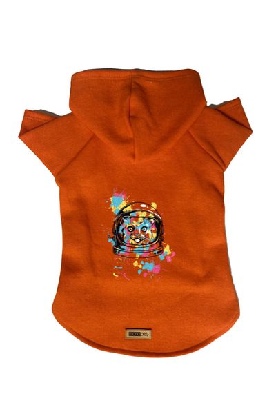 Monopetz Hooded Fleece Sweatshirt Dog And Cat Outfit & Dress - Orange City 26