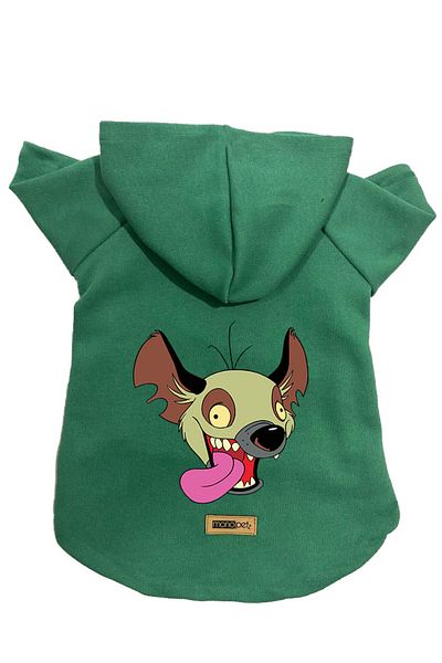 Monopetz Hooded Fleece Sweatshirt Dog And Cat Outfit & Dress - Green Ed001