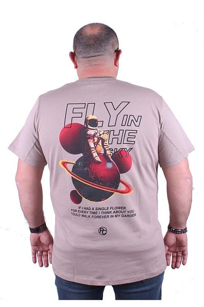 MocGrande Large Size Crew Neck T-Shirt Fly In The Sky 23110 Earth