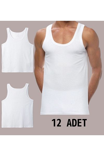 marufshop 12 Ανδρικά 100% βαμβακερά λουριά Classic Singlet