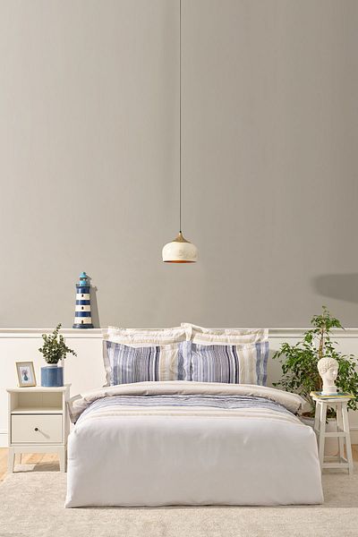 Karaca Home Karaca Home Nolan Blue Double 100% Bumbac Satin Set Pilomă