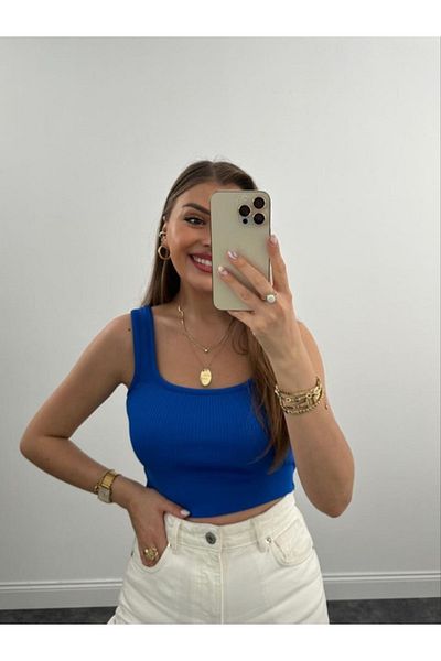 SUHIS Camisole cu bretele groase Crop / Bustieră