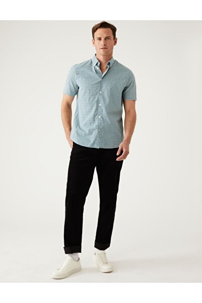 Marks & Spencer Saf Pamuklu Kısa Kollu Gömlek