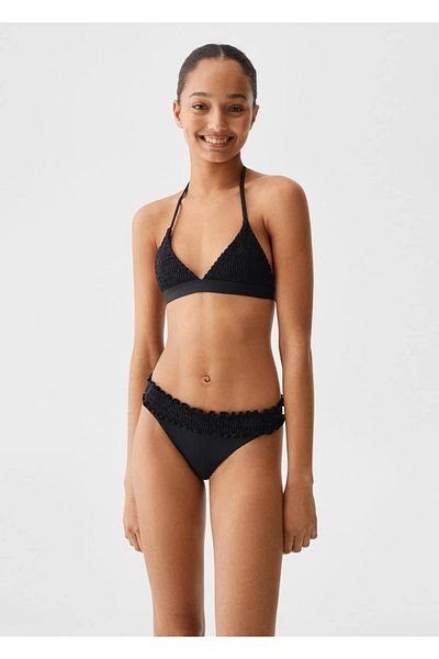Mango Teen Set de bikini negru pentru țesătură