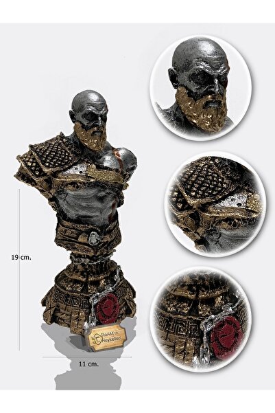 Realistic of Art Museum God Of War Kratos Hediyelik Dekoratif Heykel Biblo