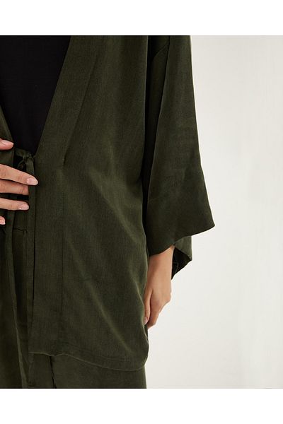 Towdoo Day Cupro Fabric Short Kimono