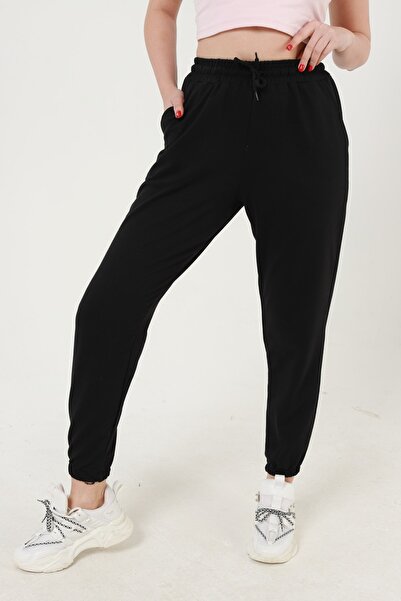 DEMASK Γυναικείο Μαύρο Jogger Elastic Leg Sweatpants