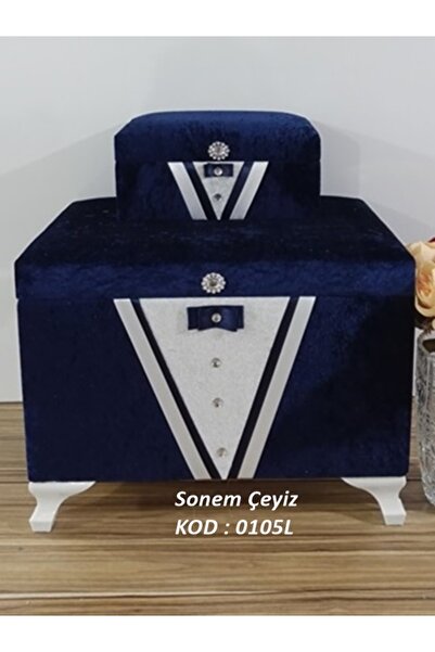 Sandık Dünyası Söz Nişan Bohça Gelin Damat Çeyiz Sandığı 2li 0105k