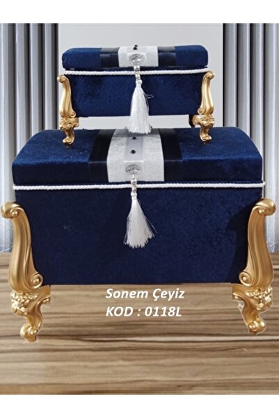 Sandık Dünyası Söz Nişan Bohça Gelin Damat Çeyiz Sandığı 2li 0118l