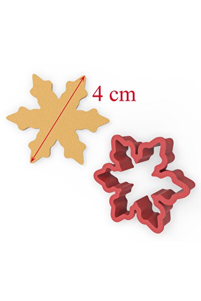 Butedo قالب كوكي على شكل ندفة الثلج قطاعة كوبات - 4 سم