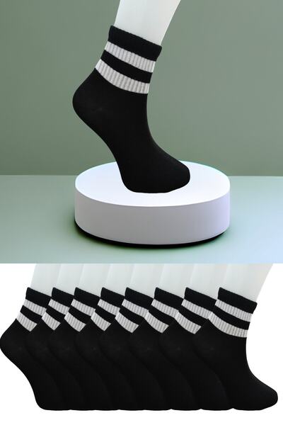 Leement socks 8 pari srednjih čarapa sa ravnim prugama