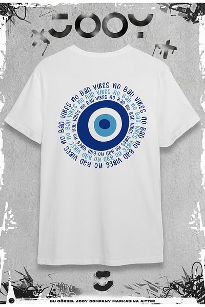 Jooy Company Tricou alb oversize design Evil Eye