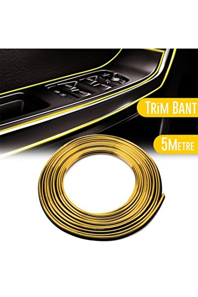 MeyZone Trim Fitilli Yeni Araç Içi Ip Şerit Balık Sırtı Nikelajlı 5 Metre Kro...