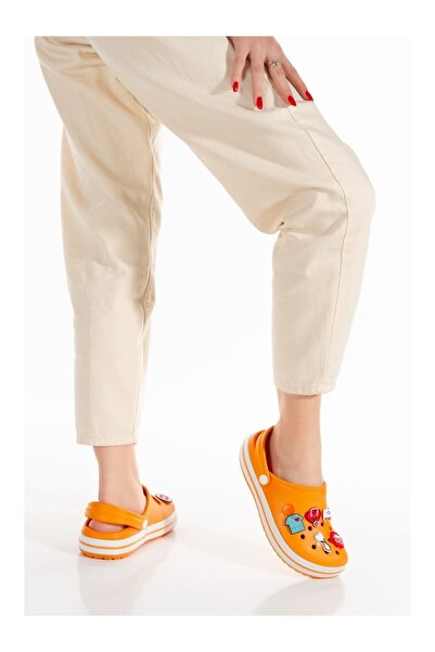 OZYO Samesa Sabo Sabo cu accesorii, portocaliu, simplu, pentru medic, asistentă, spital, Eva, vară, plajă - papuci casual