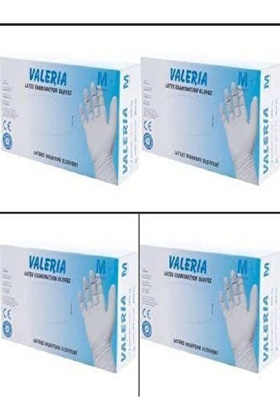 VALERIA Pudralı Medium Muayene Eldiveni ( 4 Kutu)