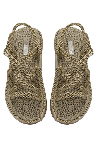 Butigo Γυναικεία ίσια σανδάλια Hailey 3fx Natural