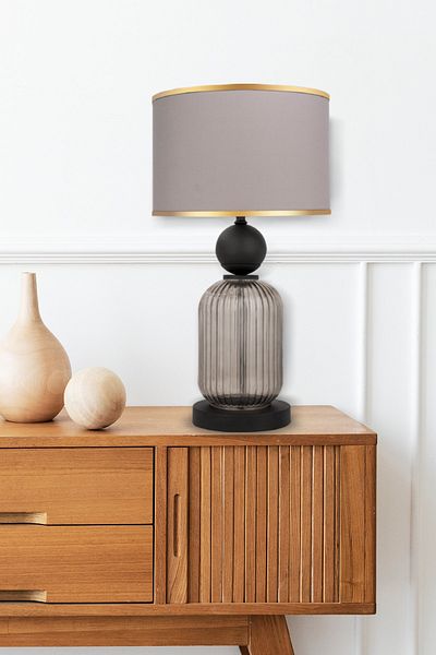 MINIMAL ETICARET VE BILGI TEKNOLOJILERI Lotus Opal Black Glass Lampshade