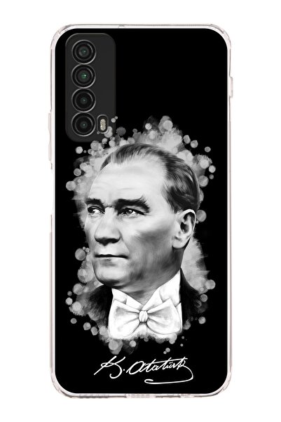 PrintiFy Huawei P Smart 2021 Uyumlu Kamera Korumalı Kapak Atatürk Tasarımlı Ş...