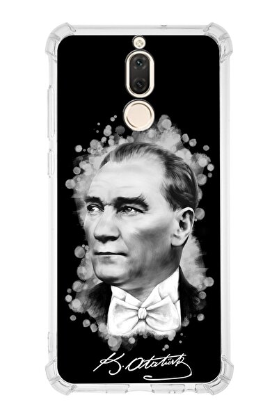 PrintiFy Huawei Mate 10 Lite Uyumlu Köşe Korumalı Antişok Kapak Atatürk Tasar...