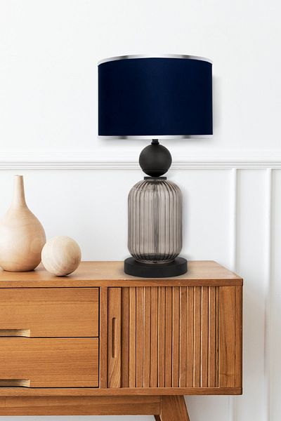 MINIMAL ETICARET VE BILGI TEKNOLOJILERI Lotus Opal Black Glass Lampshade